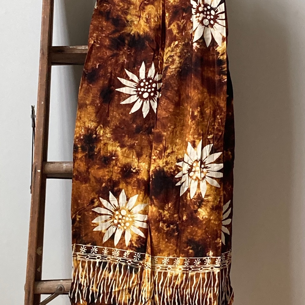 Batik maxi wraparound skirt